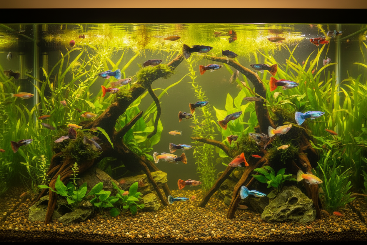 Fish Tank with Guppies